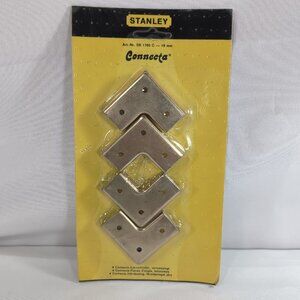 Stanley Connecta 1760 Eckverbinder Corner Connector 4 Bracket Brass Brace 19mm